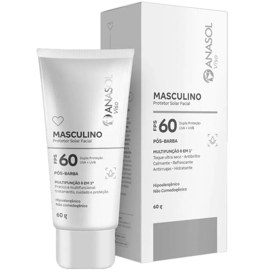PROTETOR SOLAR FACIAL VISO MASCULINO FPS 60 - 60G - ANASOL