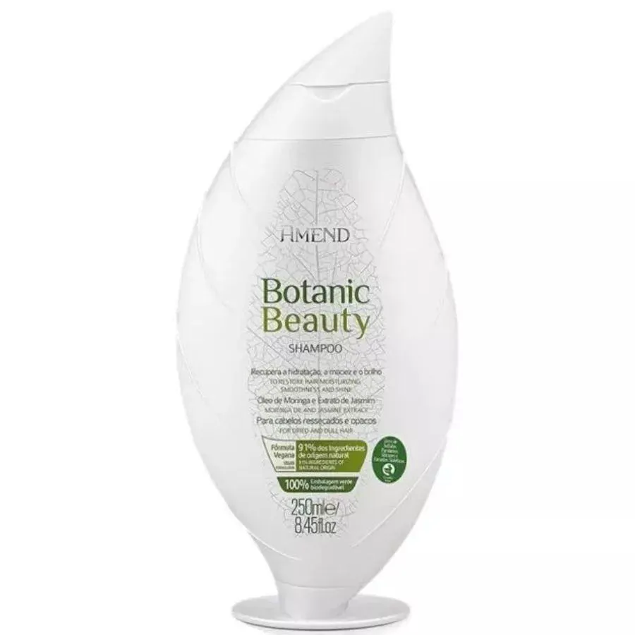 SHAMPOO BOTANIC BEAUTY ÓLEO DE MORINGA E EXTRATO DE JASMIM 250ML - AMEND