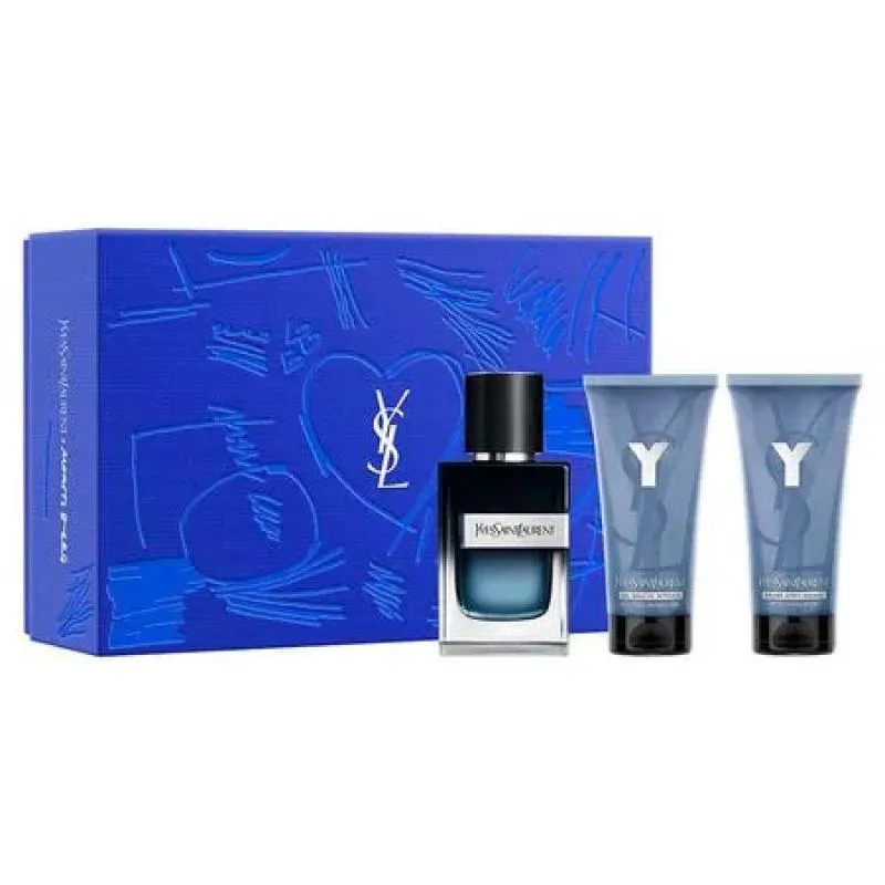 COFFRET Y YVES SAINT LAURENT KIT - PERFUME EDP + GEL DE BANHO + CREME PóS BARBA MASCULINO KIT 60 ML