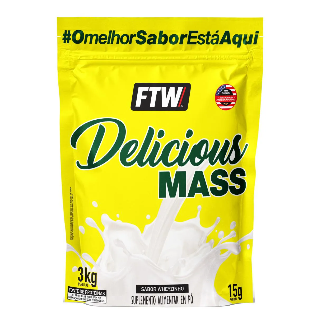DELICIOUS MASS HIPERCALóRICO REFIL 3KG SABOR WHEYZINHO - FTW