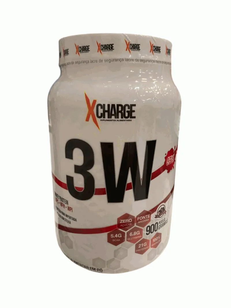 WHEY 3W ZERO LACTOSE (900G) - SABOR: BAUNILHA