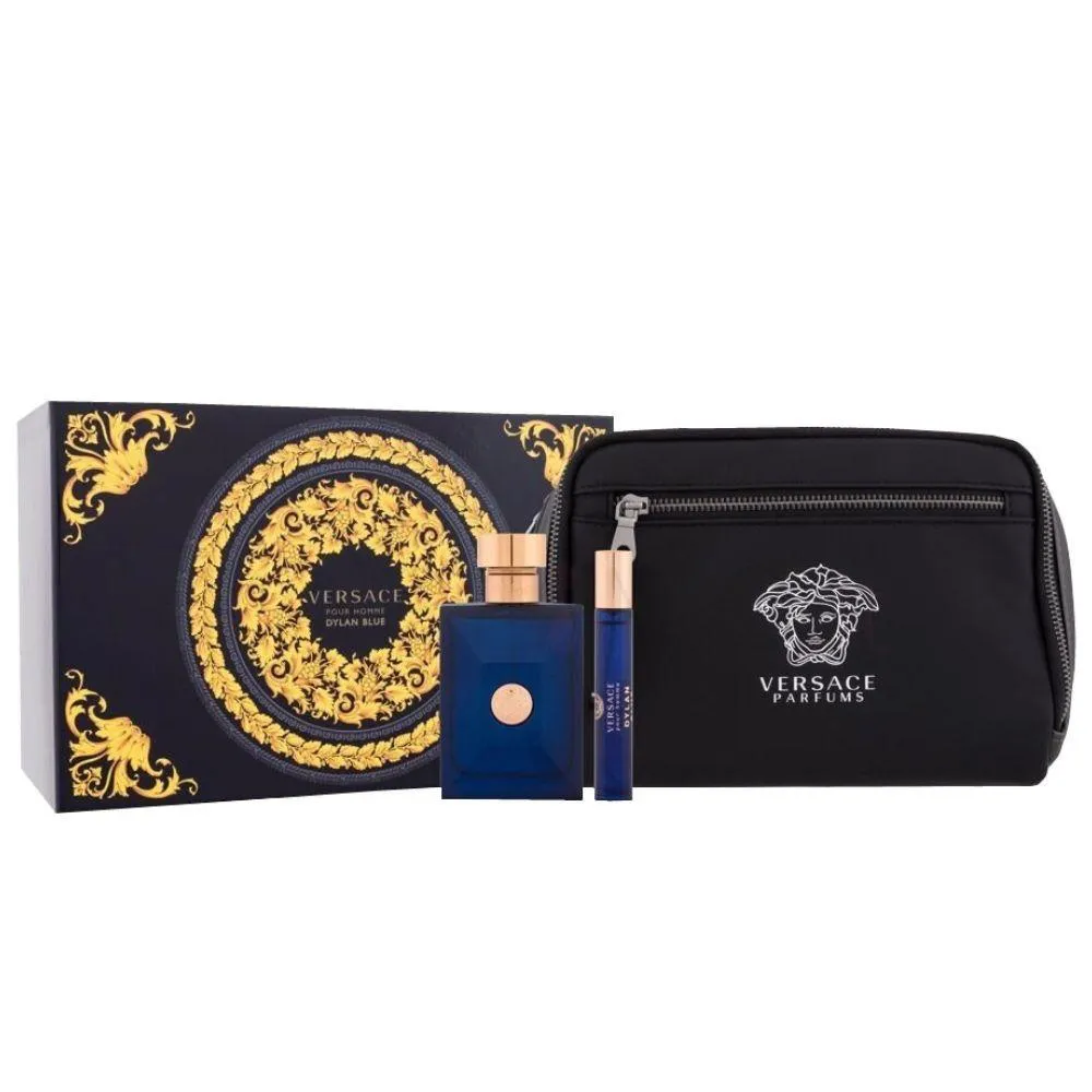 KIT DYLAN BLUE POUR HOMME VERSACE + 10ML + NECESSAIRE-100 ML