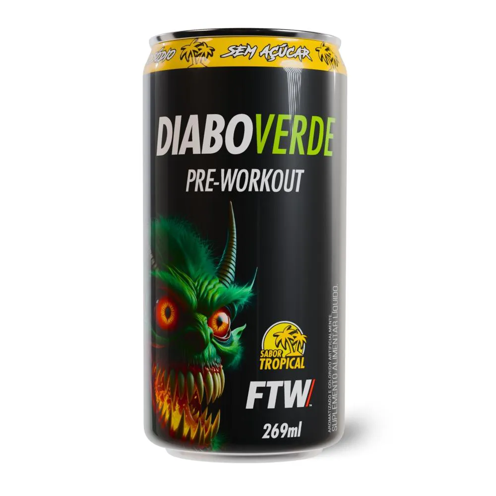 DIABO VERDE #PRé-WORKOUT LATA 269ML SABOR TROPICAL - FTW