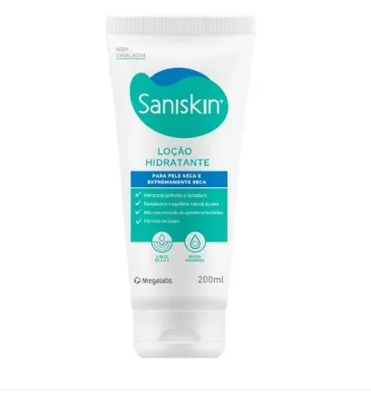 LOÇÃO HIDRATANTE SANISKIN PARA PELE SECA E EXTRA SECA 200ML