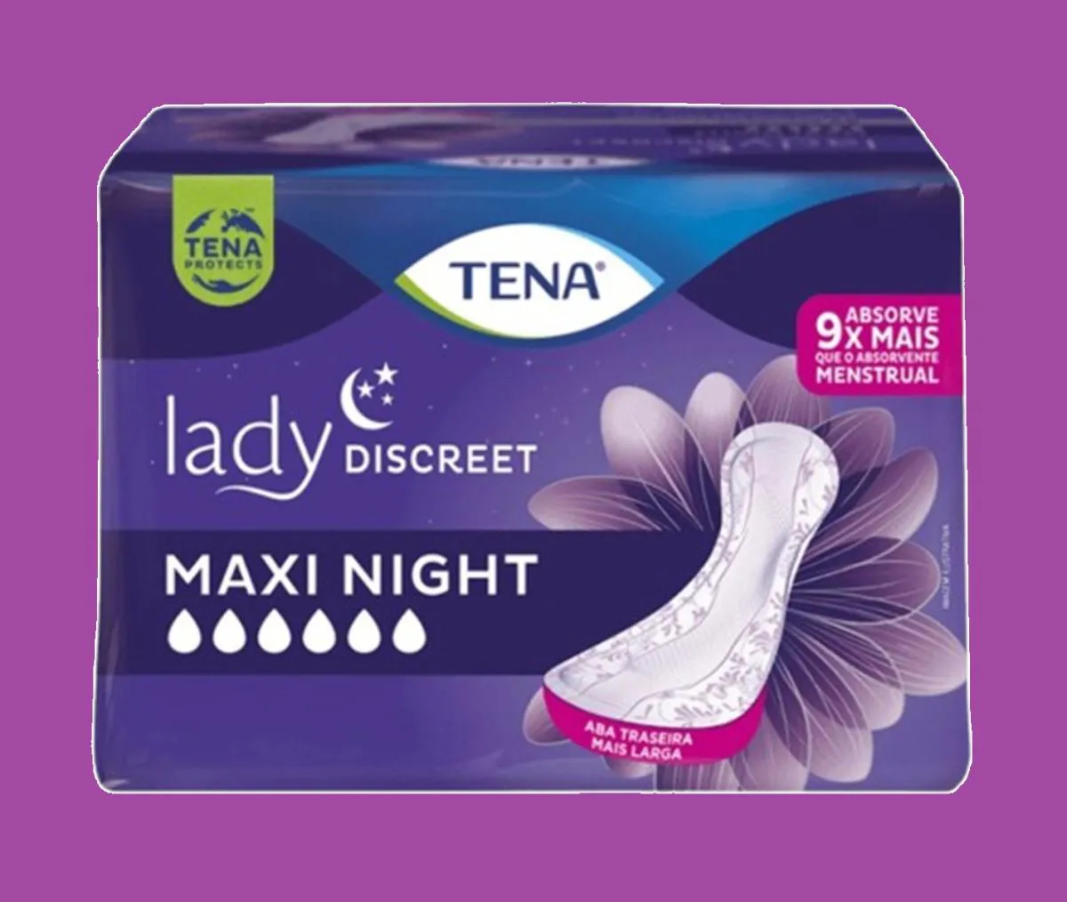 Kit 2 Absorvente Tena Lady Discreet Maxi Night 6 Un 1364243