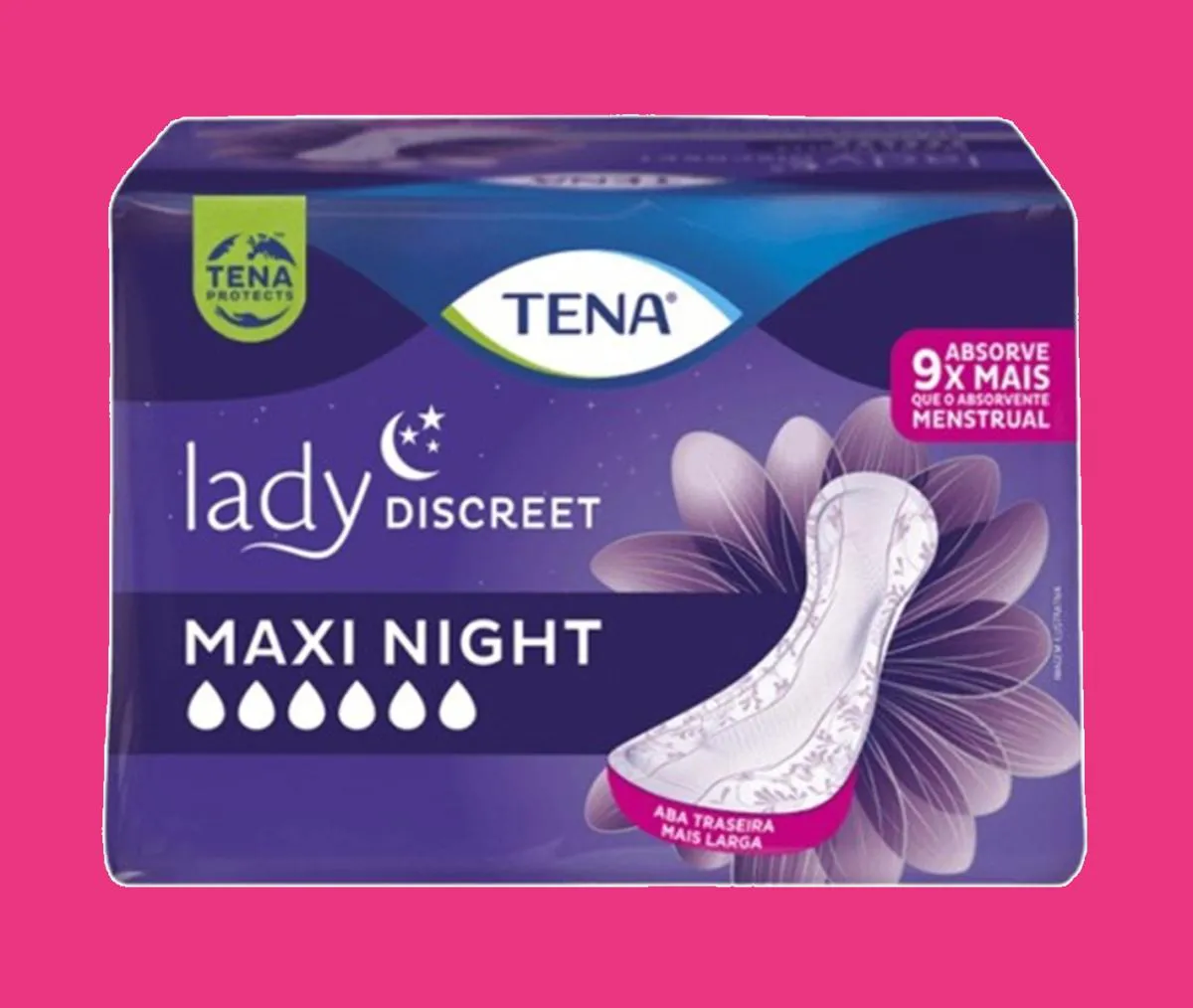 Kit 4 Absorvente Tena Lady Discreet Maxi Night 6 Un 1364384