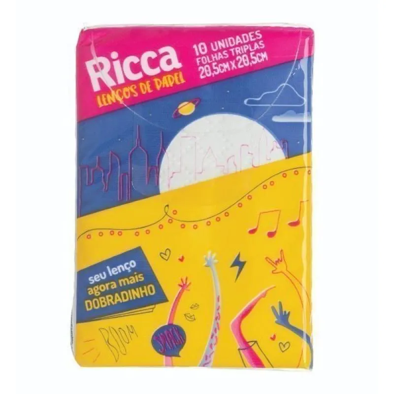 Lenço de Papel Mini Ricca Ref. 3703