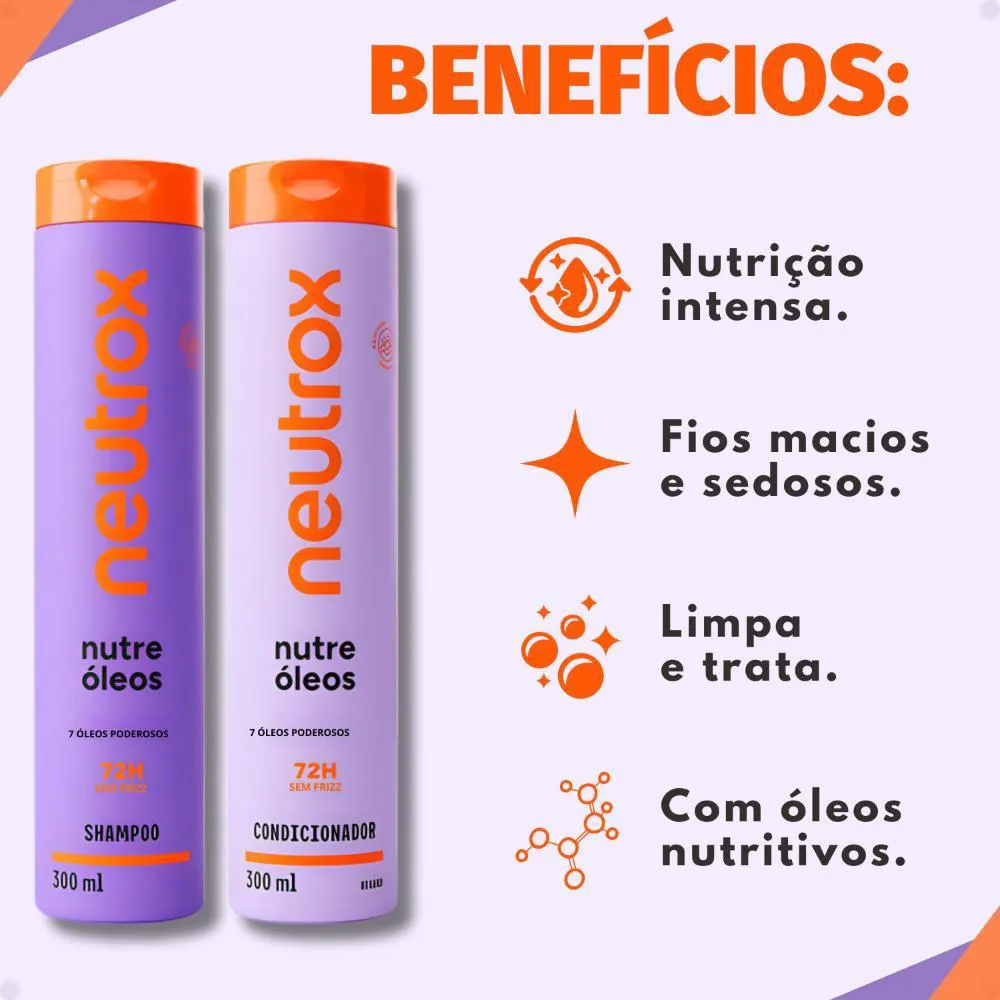 Kit Neutrox Nutre Oleos: Shampoo e Condicionador 300Ml 1411618