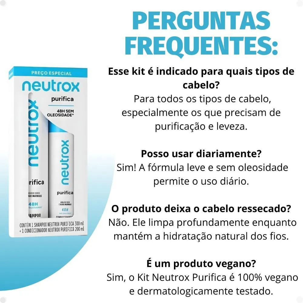 Kit Neutrox Purifica: Shampoo 300Ml e Condicionador 200Ml 1411601