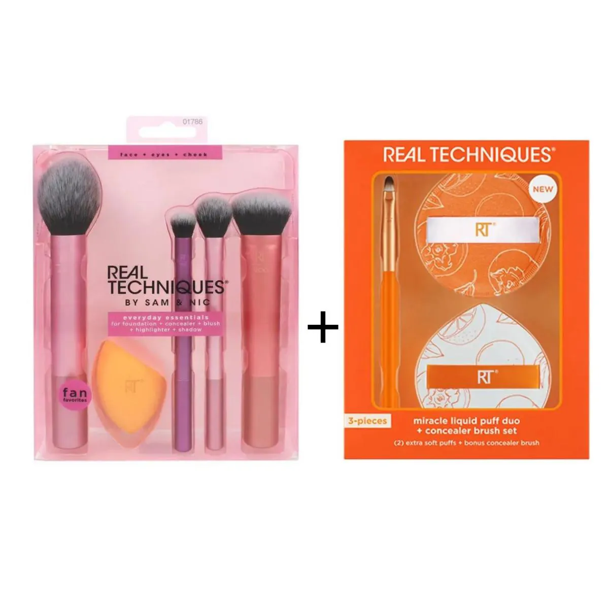 Real Techniques Kit (Esponjas Puff Miracle + Pincel 1524 + Kit