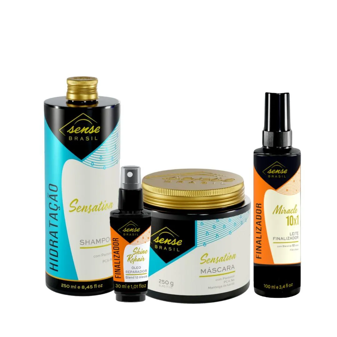 Sense Brasil Kit (Duo Sensation 250Ml + Óleo Shine + Miracle 100Ml