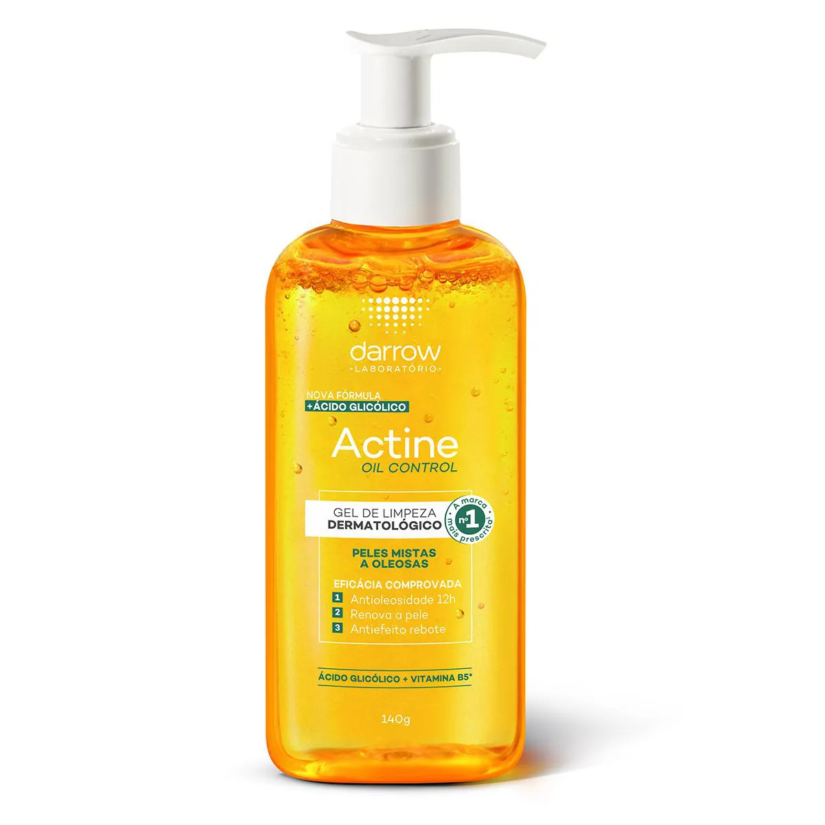 Gel de Limpeza Facial Actine Oil Control Peles Mistas a Oleosas 140g