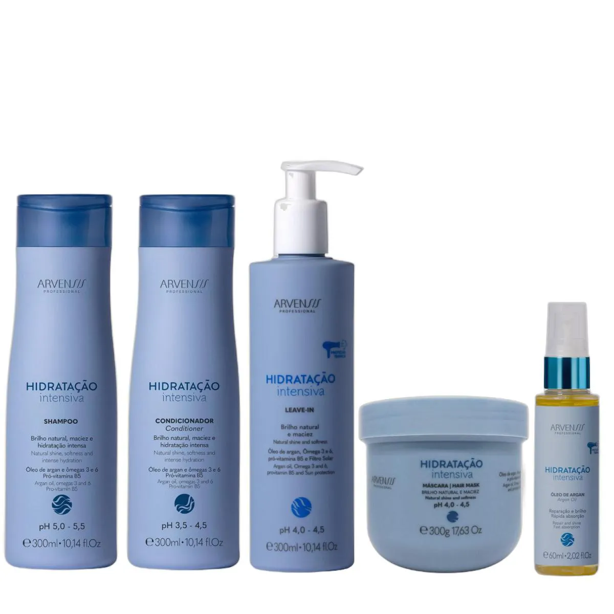Kit Arvensis Hidratacao Intensiva: Shampoo 300Ml + Condicionador