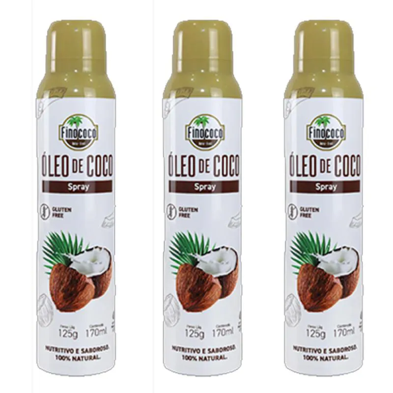 Kit 3X: Óleo de Coco Extra Virgem Spray Finococo 170Ml | Drogasil ...