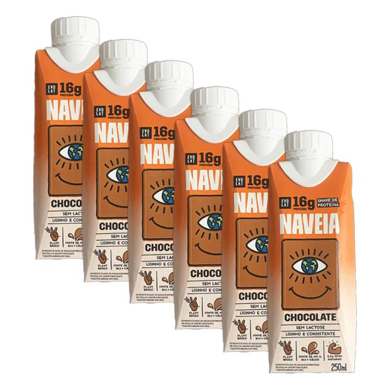 Kit 6X: Shake Proteico Vegano Chocolate Naveia 250Ml 1427126