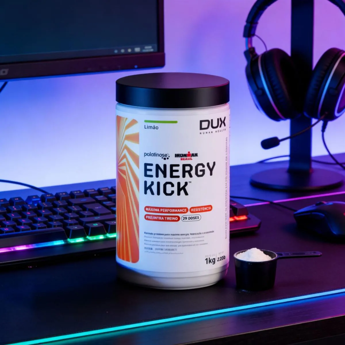 Energy Kick Xtamina sem Cafeina 1Kg Dux Nutrition Limao 1428914