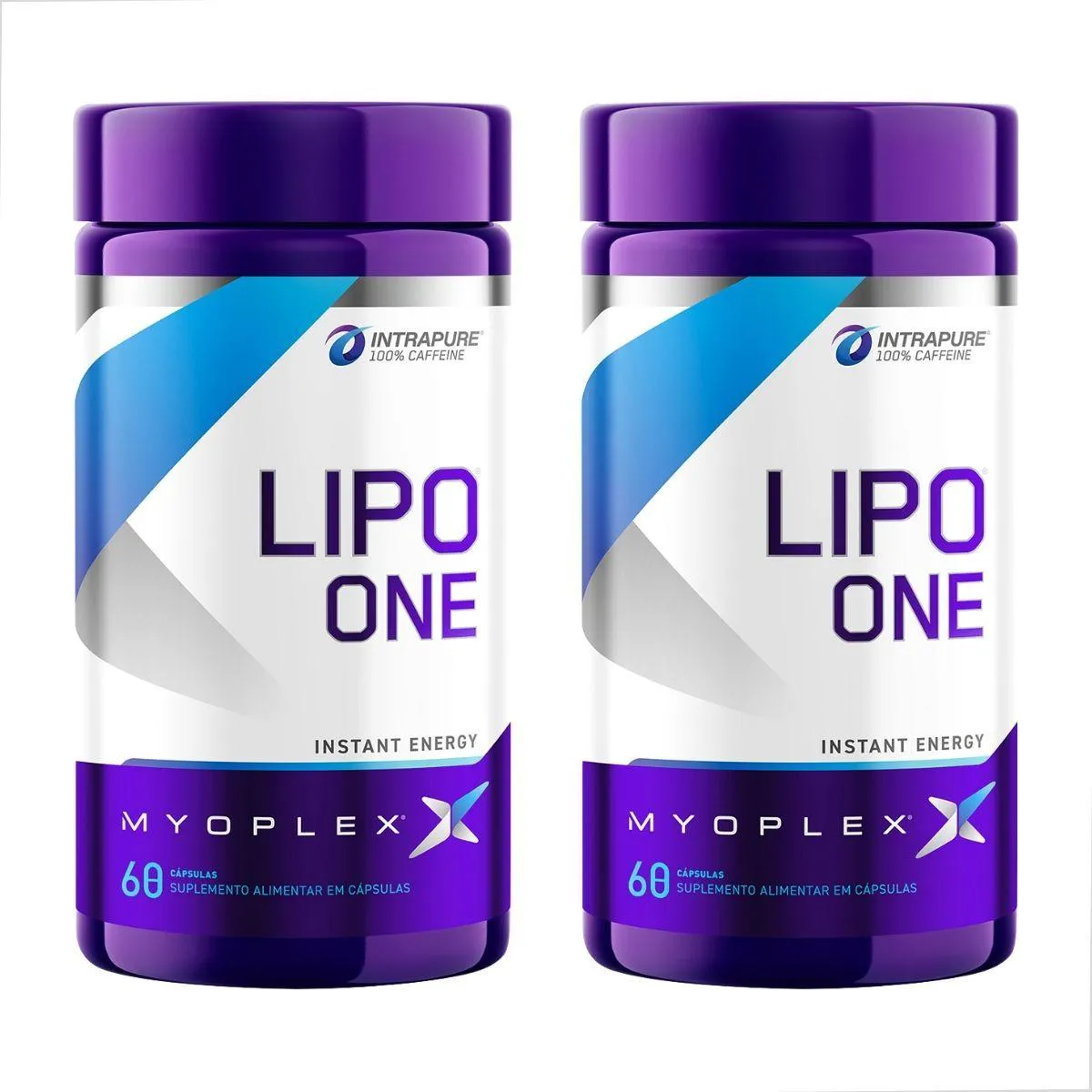 Kit 2 Lipo One Instant Caffeine 200Mg 60 Capsulas Myoplex 1429022