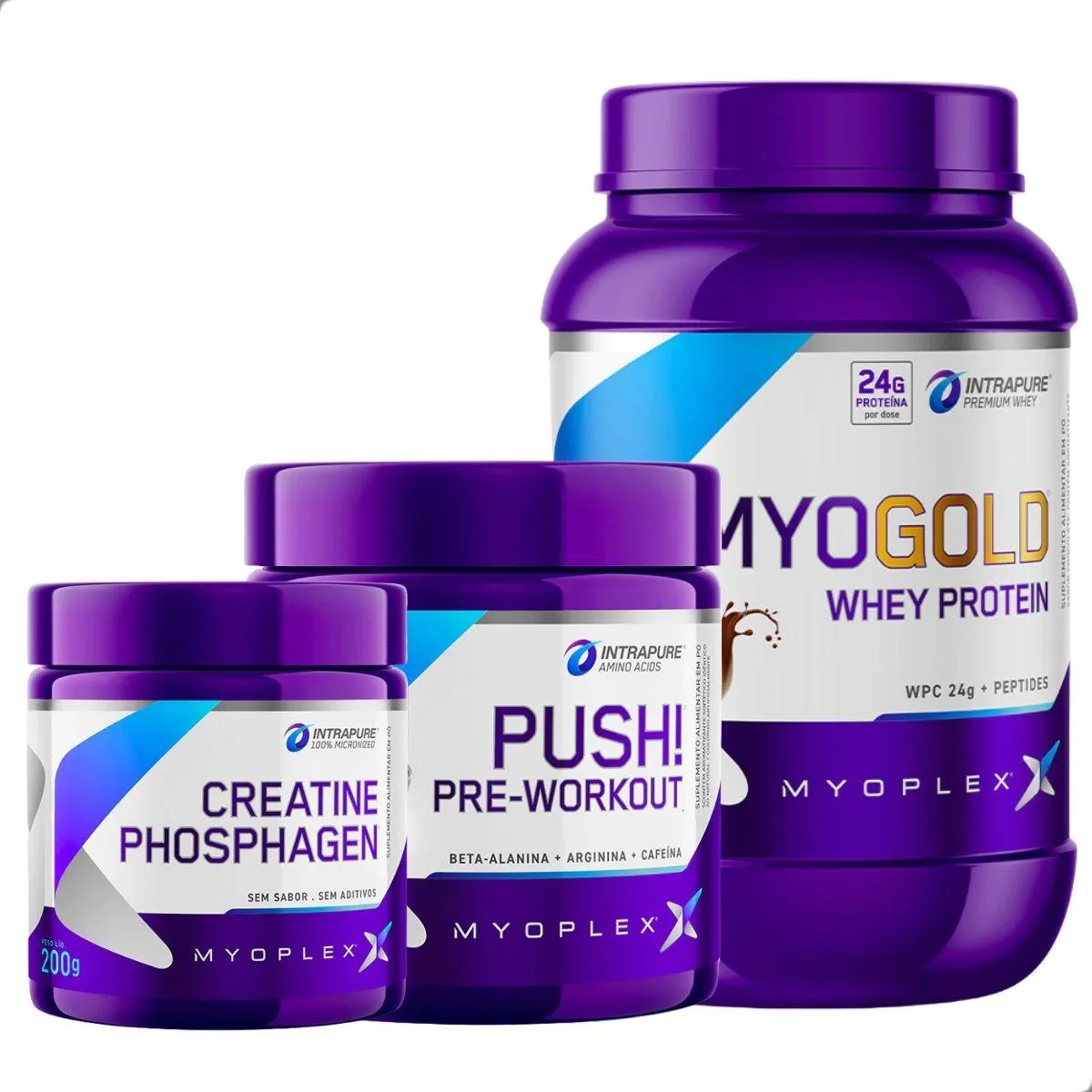 Myo Gold Chocolate + Creatine Phospagen + Pre Workout Myoplex 1429204 ...