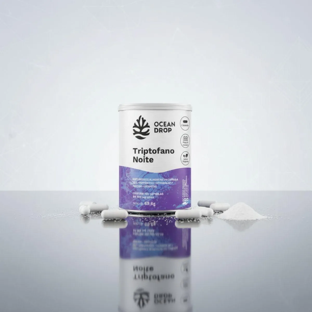 Tripto Noite Tryptophan 580Mg 120 Capsulas Ocean Drop Natural