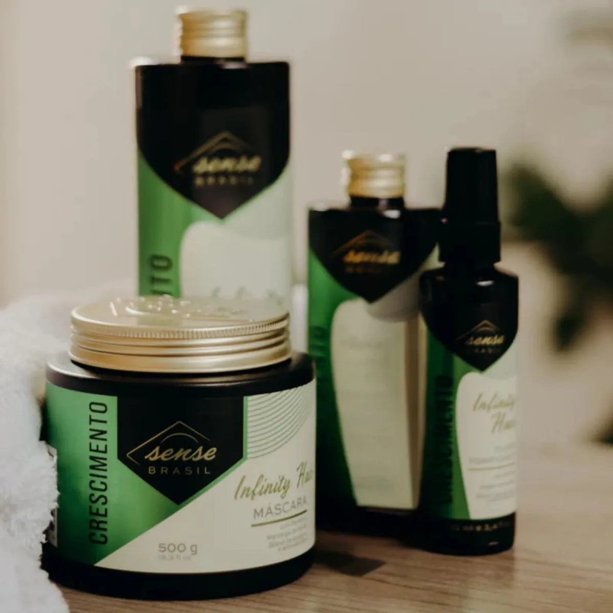 Sense Brasil Infinity Hair Kit (Shampoo e Mascara 500Ml + Tonico