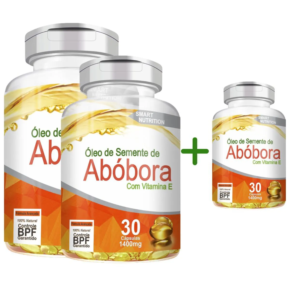 Oleo de Semente de Abobora 1400Mg com Vitamina e Compre 2 Leve 3