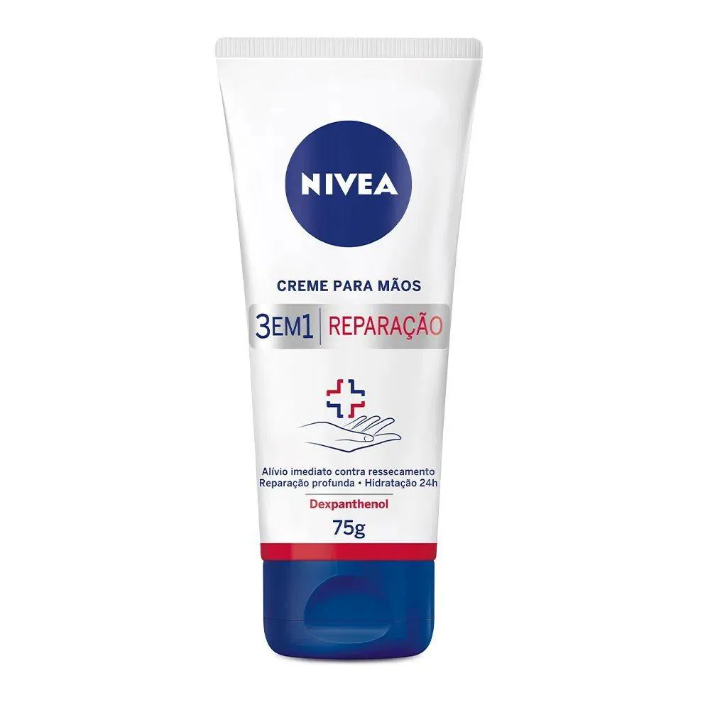 Creme para Maos Nivea 3 em 1 Reparacao -75Ml 1431762 | Drogasil