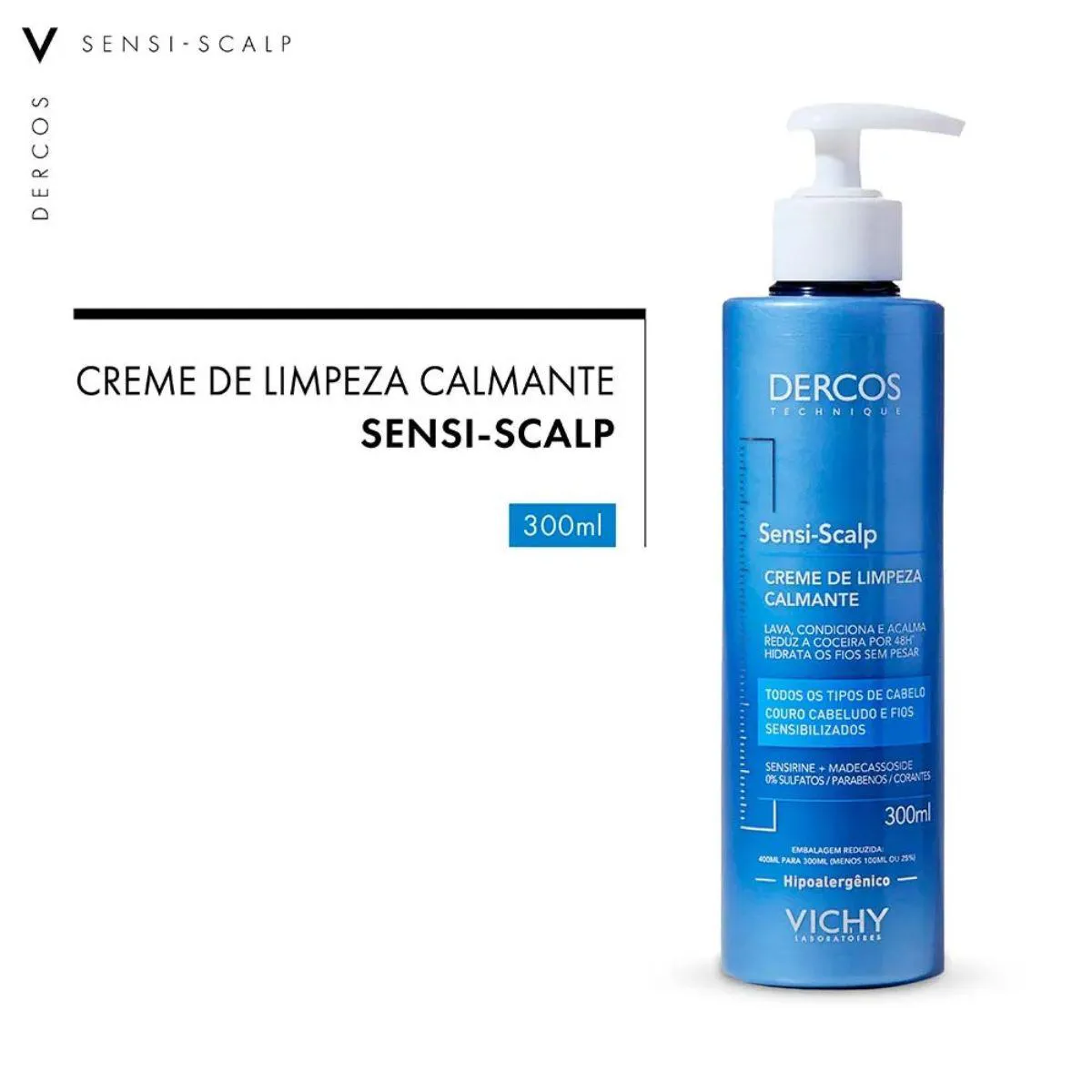 Dercos Sensi Scalp Creme de Limpeza Capilar 300Ml 1431768 | Drogasil