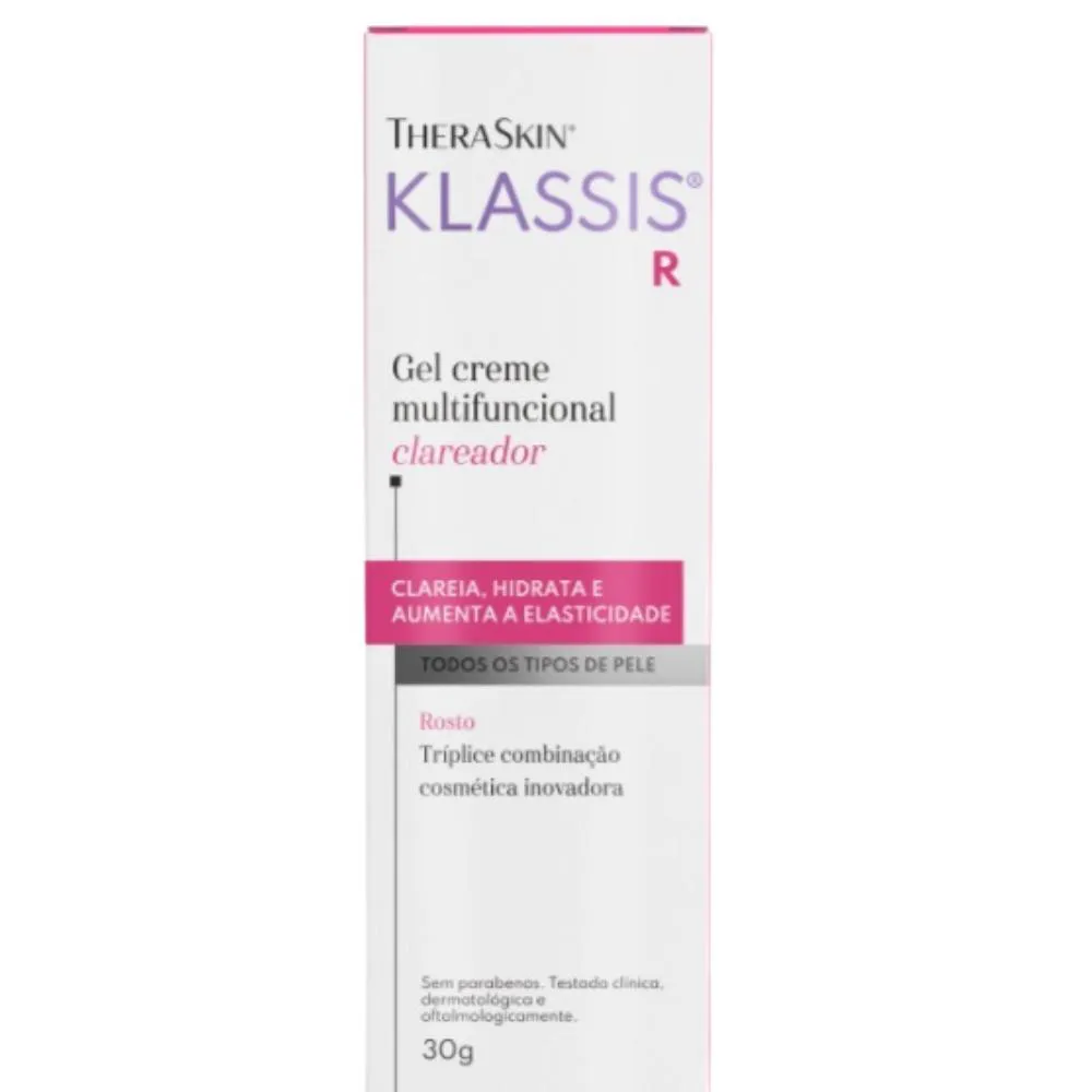 Klassis R Gel Creme Facial Multifuncional Clareador Theraskin 30G