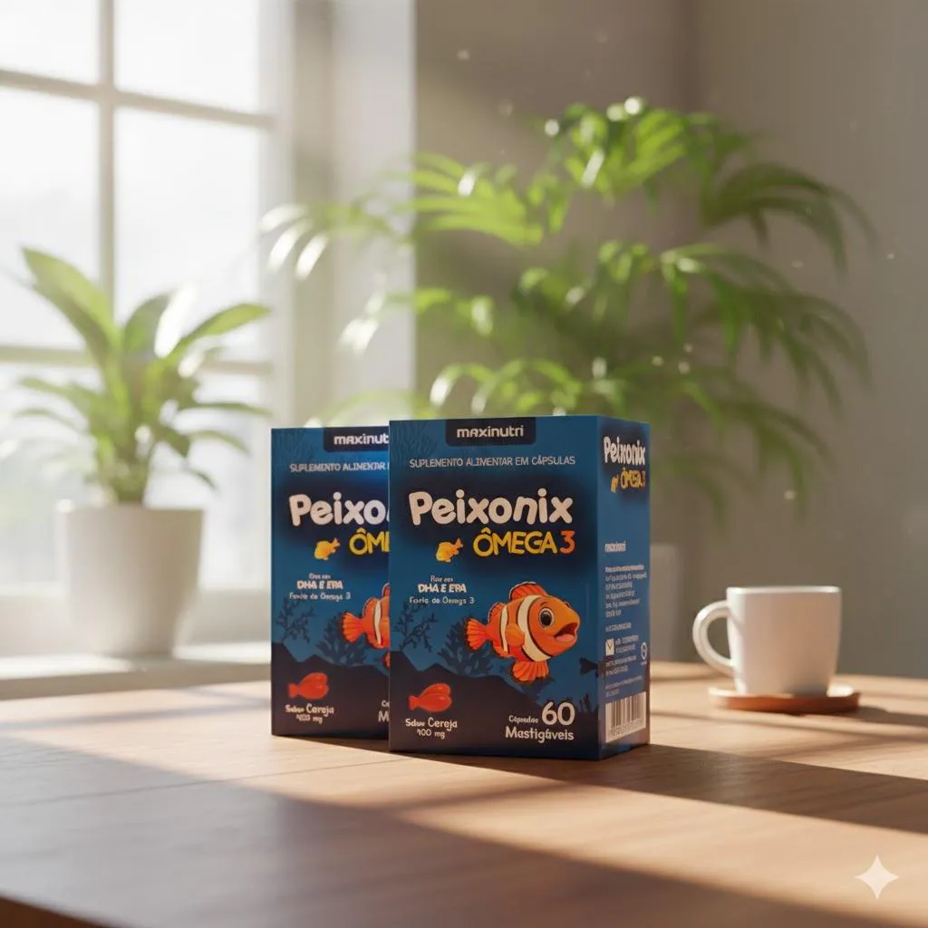 Kit 2 Peixonix Omega 3 Epa Dha Maxinutri 60 Capsulas Cereja