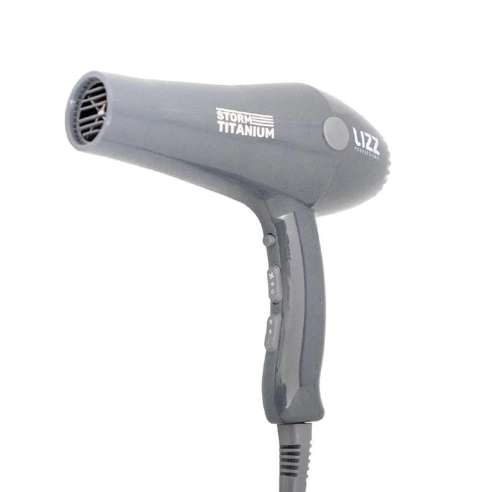 Secador Storm Titanium Profissional 2150W com 2 Bicos Lizz Cinza