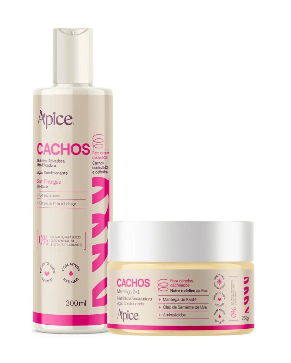 Kit Gelatina 300Ml e Manteiga 2 em 1 Cachos - Apice 1443055