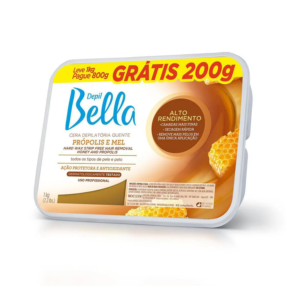 Depil Bella Cera Depilatoria Propolis e Mel 800G 1446455 | Drogasil