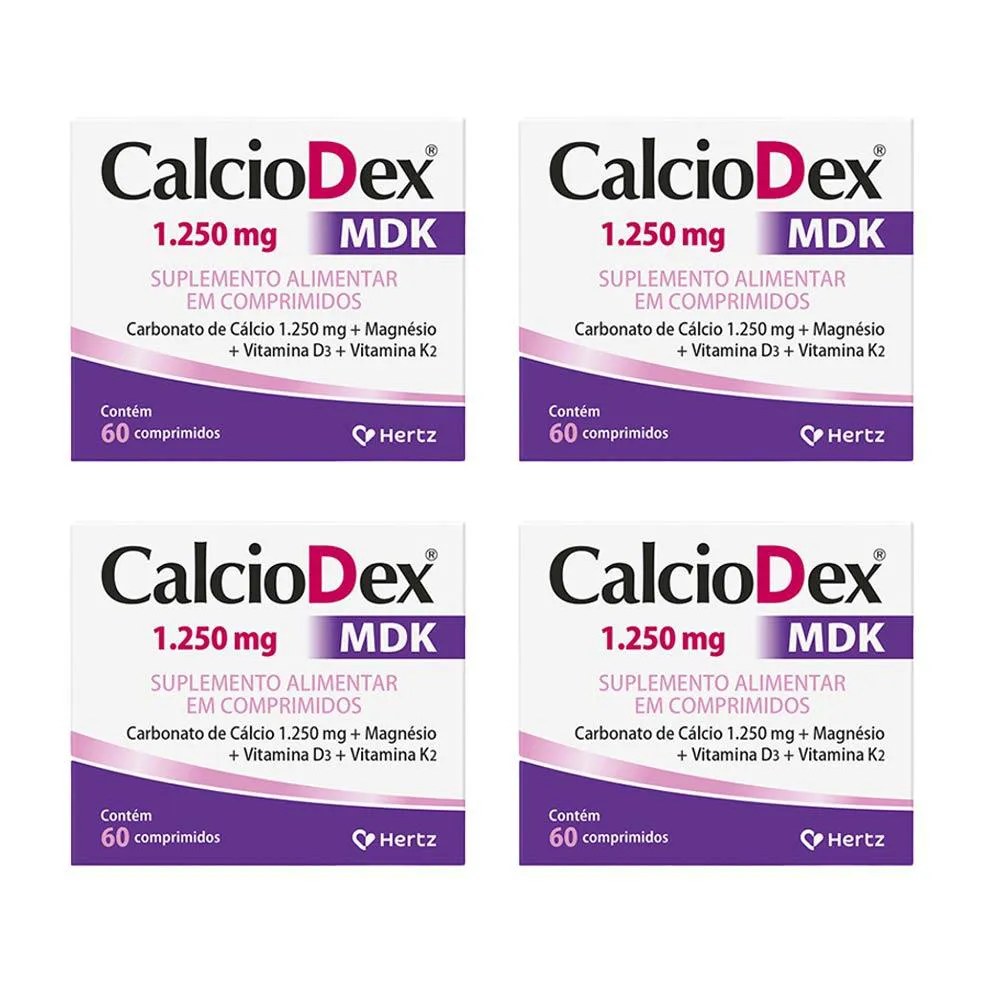 Calciodex Mdk 1250Mg Kit 4 - 60 Cpr - Kley Hertz 1448671 | Drogasil