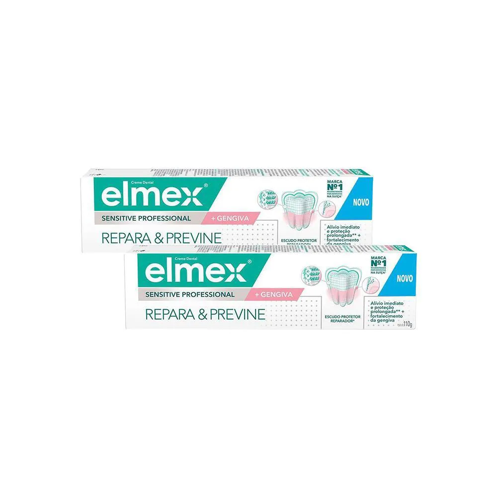Antenni? クリーム 2個セット Kit 2 Cremes Dentais Elmex Sensitive Professional + Gengivas 110G