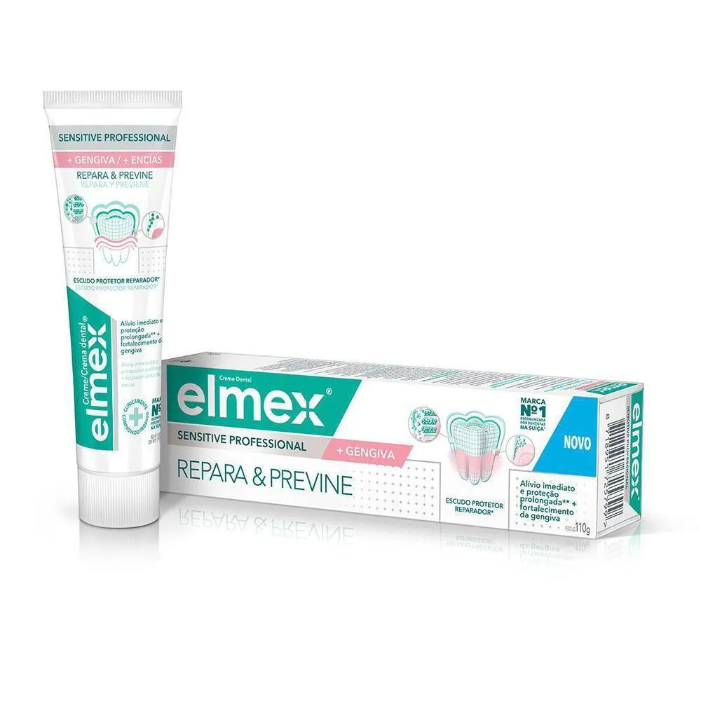 Kit 2 Cremes Dentais Elmex Sensitive Professional + Gengivas 110G