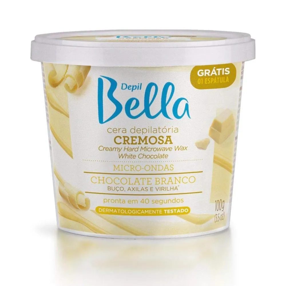 Cera Micro Ondas Cremosa Chocolate Branco Depil Bella 100G 1450188 