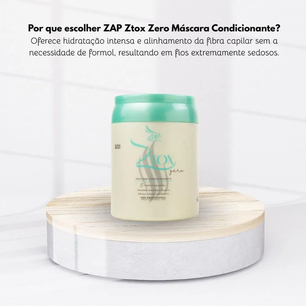 Botox Capilar Zap Ztox Zero Organico Canola e Mamona Condicionante