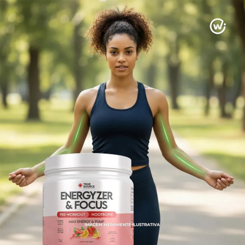 True Energyzer e Focus Sabor Fruit Punch 360G - True Source