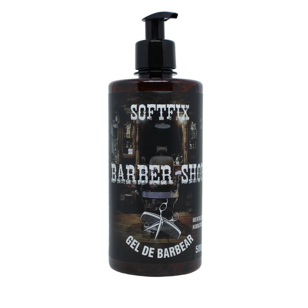Gel de Barbear Barber Shop Softfix para Barba Masculino 500G