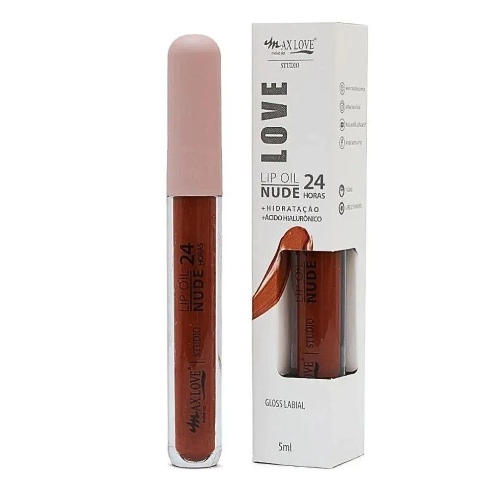 Lip Oil Vegano 24H Nude Cor 804 Max Love 1455321 | Drogasil