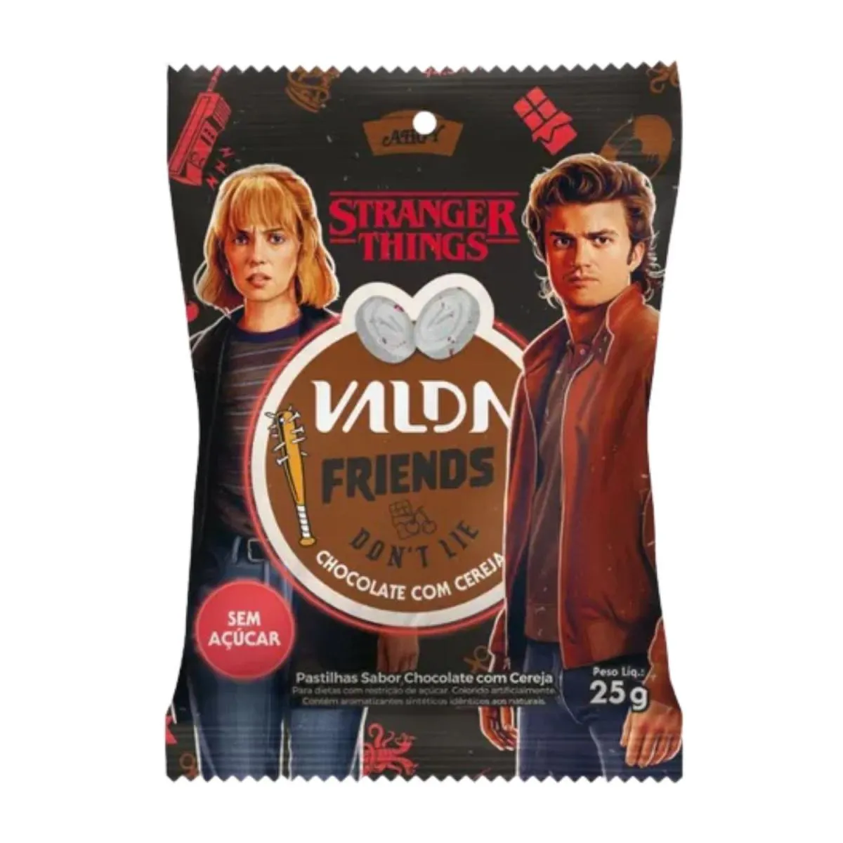 Pastilha Valda Stranger Things Sabor Chocolate Cereja 25G 1457887