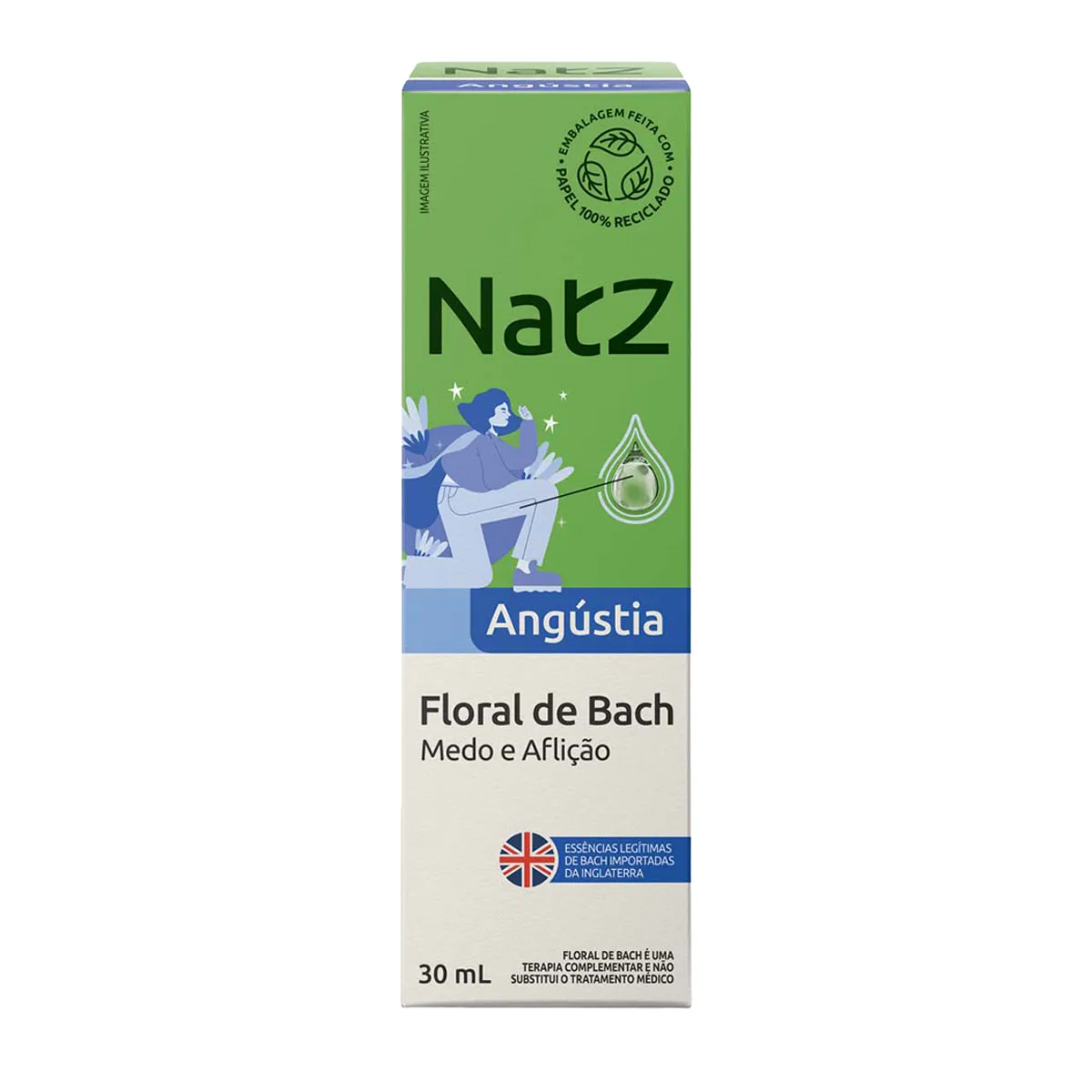 Floral de Bach Natz Angústia para Medo e Aflição 30ml