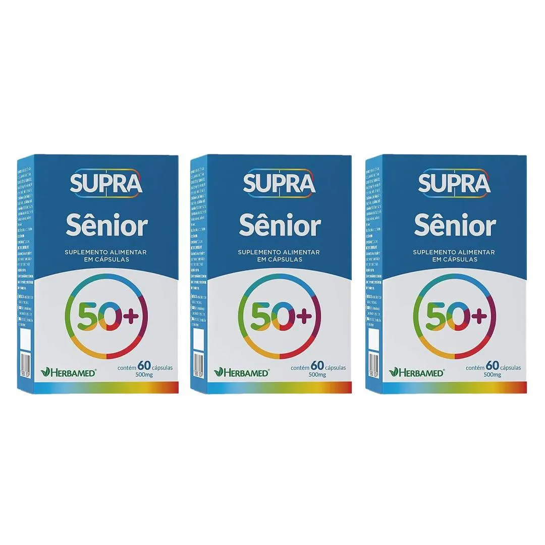 Kit 3 Supra Senior 50+ Suplemento - 60 Caps - Herbamed 1460094