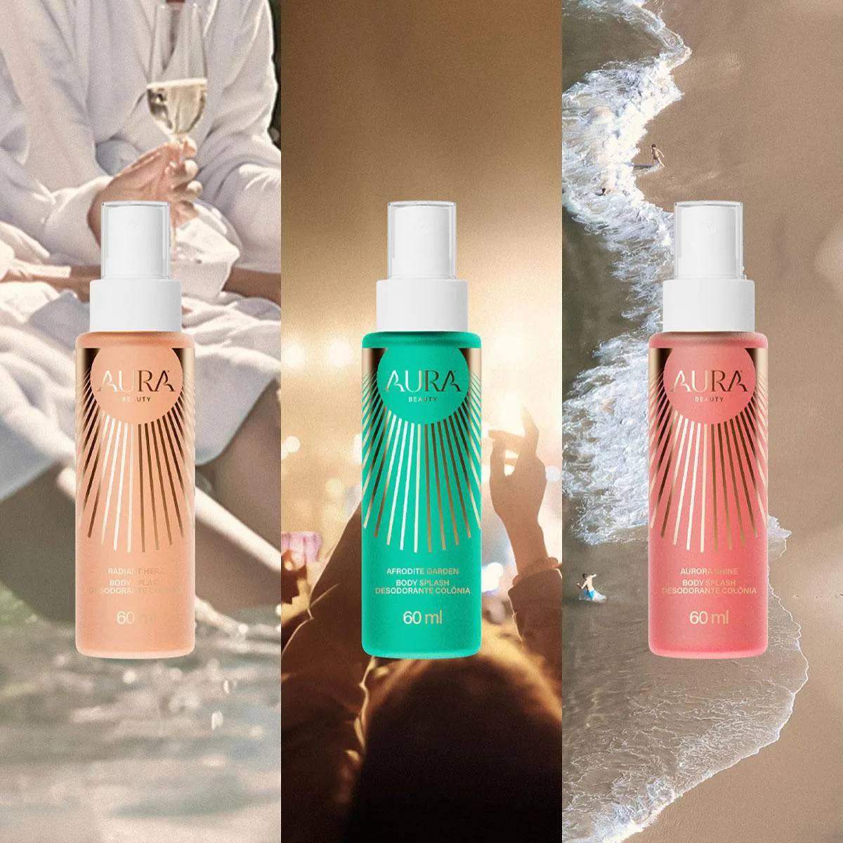 Aura Beauty Kit Trilogia das Deusas Body Splash Travel Size (3