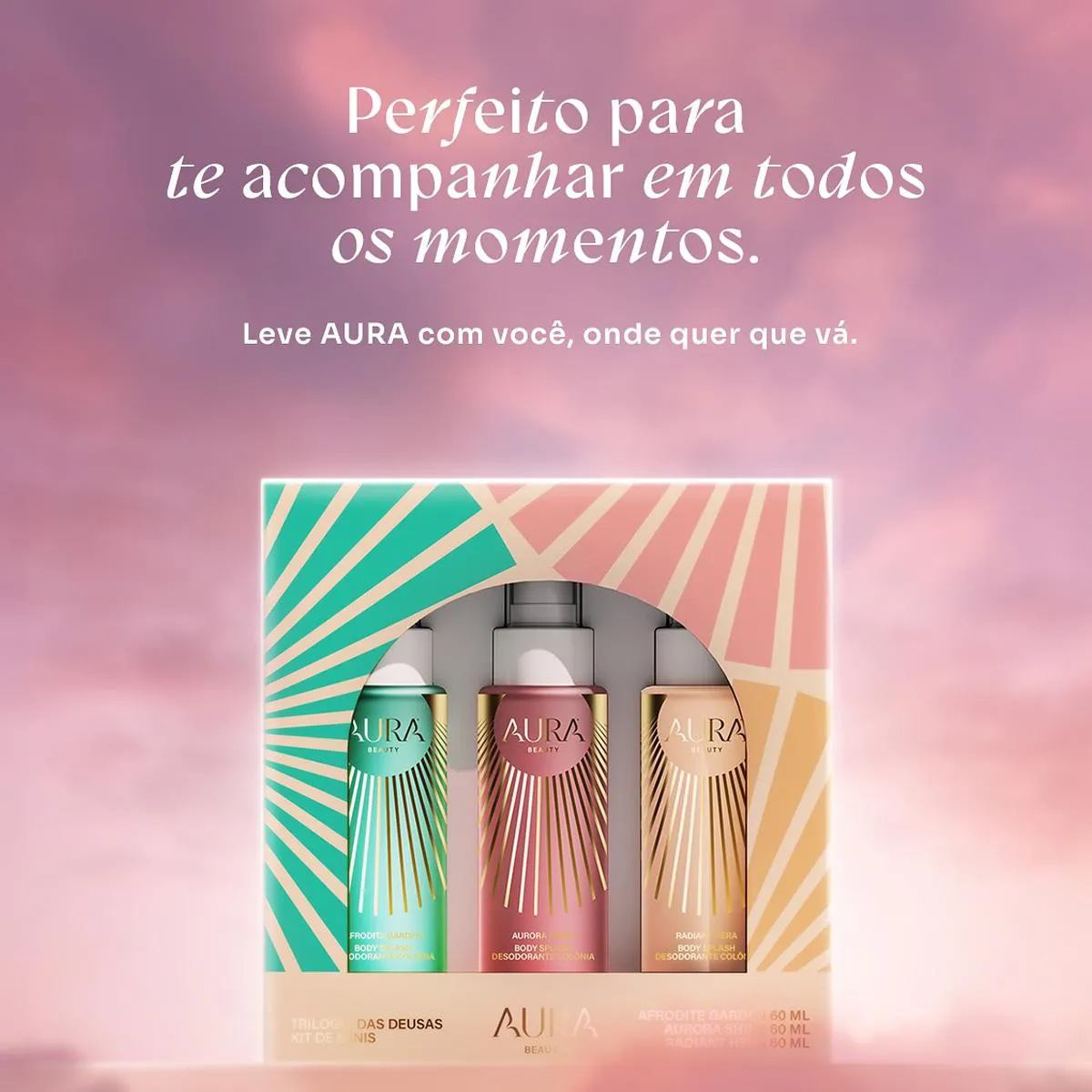 Aura Beauty Kit Trilogia das Deusas Body Splash Travel Size (3