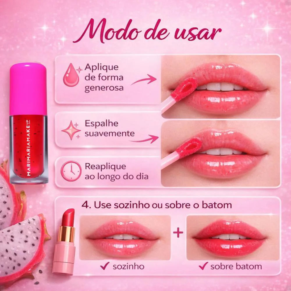 Lip Oil Mari Maria Makeup Lip Juice Pitaya 1461250 | Drogasil