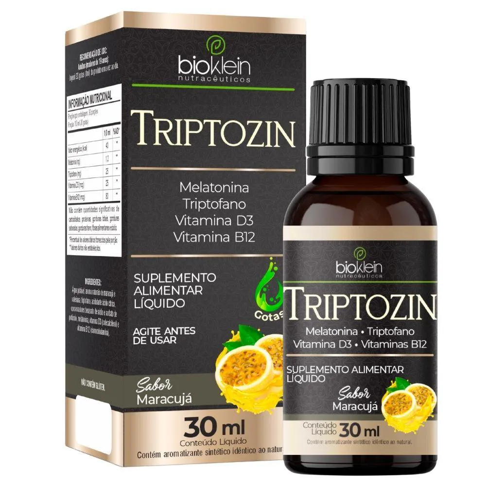 Triptozin (Melatonina, Tiptofano, Vitamina D3 e B12) em Gotas 30Ml