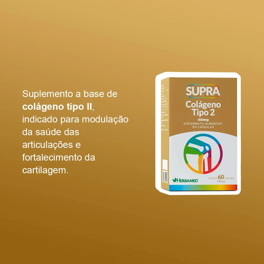 Kit 3 Supra Colageno Tipo Ii Suplemento - 60 Caps - Herbamed