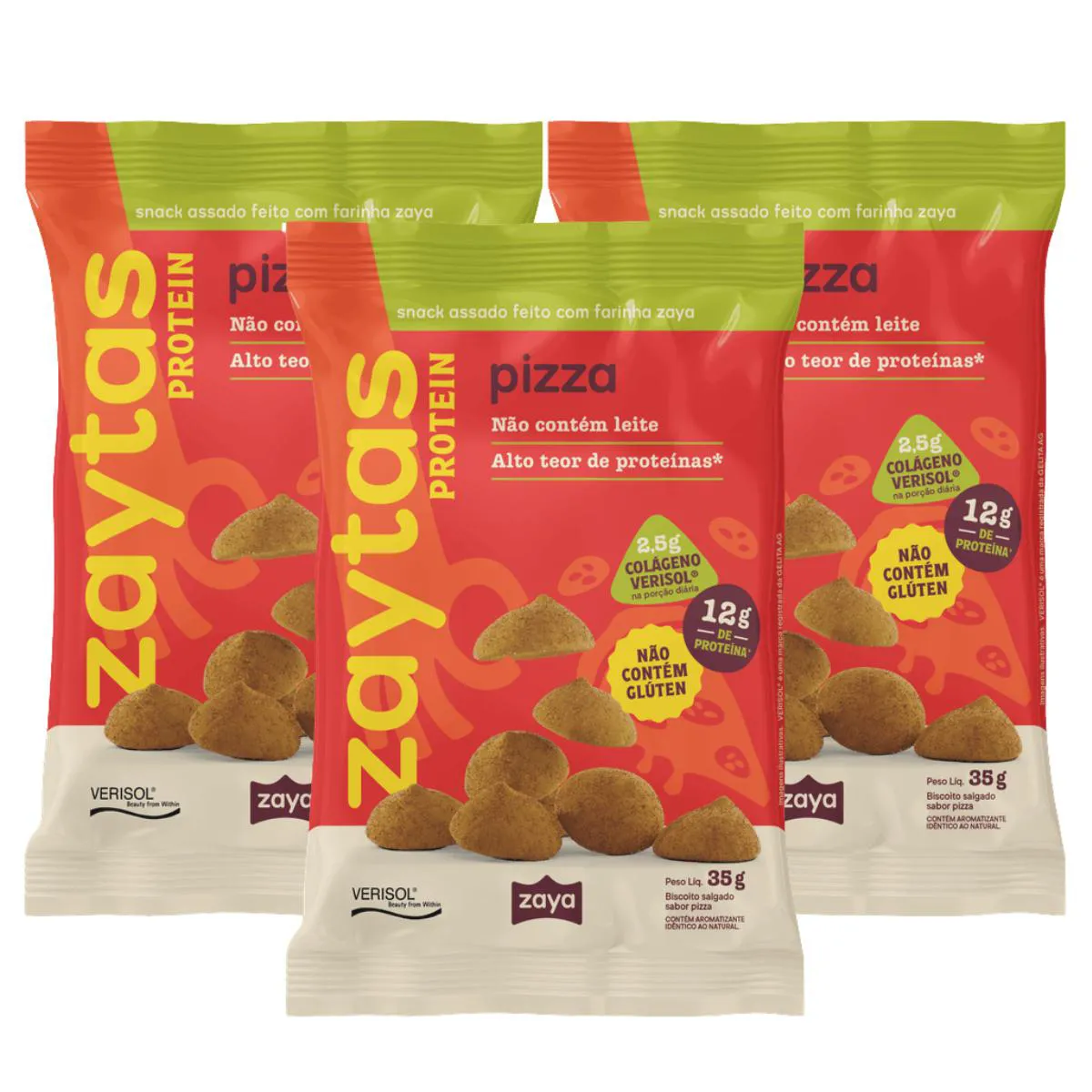 3X Snack Assado Pizza Zaytas Protein Pacote 35G 1461733 | Drogasil