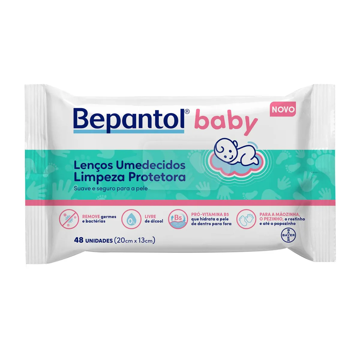 Lenços Umedecidos Bepantol Baby Limpeza Protetora 48 Unidades